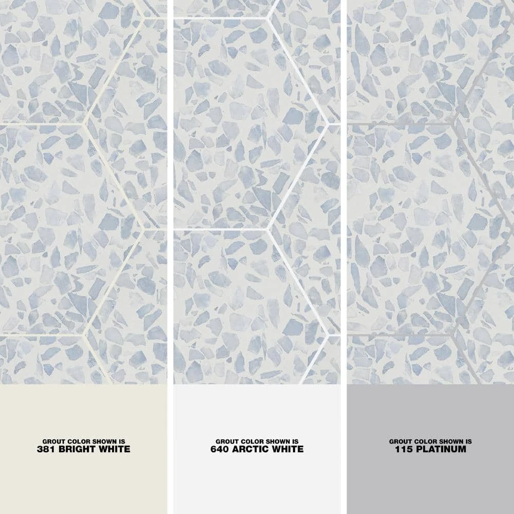 Fusion Hex Blue Terrazzo 9.13 in. x 10.51 in. Matte Porcelain Floor and Wall Tile (8.07 sq.ft. / Case) by Ivy Hill Tile 5 Fusion Hex Blue Terrazzo 9.13 in. x 10.51 in. Matte Porcelain Floor and Wall Tile (8.07 sq.ft. / Case) by Ivy Hill Tile - Image 3