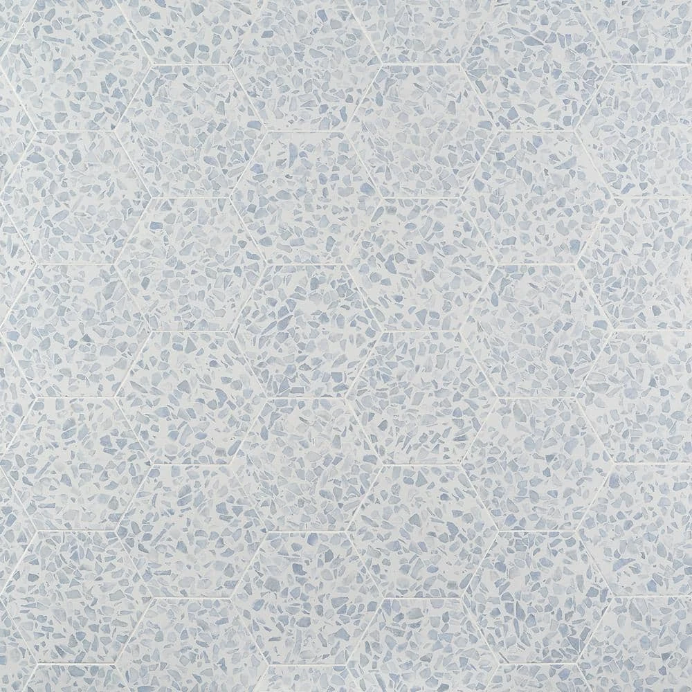 Fusion Hex Blue Terrazzo 9.13 in. x 10.51 in. Matte Porcelain Floor and Wall Tile (8.07 sq.ft. / Case) by Ivy Hill Tile 6 Fusion Hex Blue Terrazzo 9.13 in. x 10.51 in. Matte Porcelain Floor and Wall Tile (8.07 sq.ft. / Case) by Ivy Hill Tile - Image 4