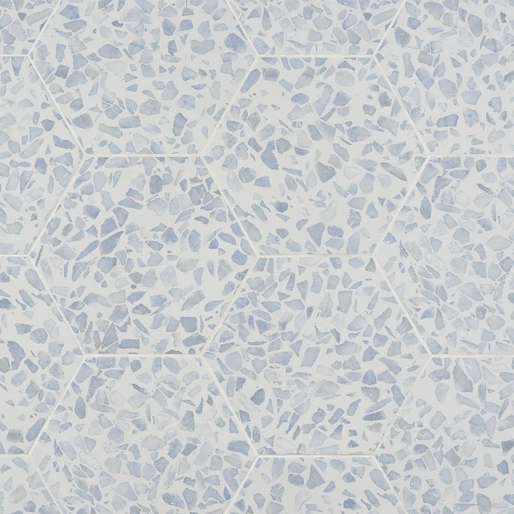 Fusion Hex Blue Terrazzo 9.13 in. x 10.51 in. Matte Porcelain Floor and Wall Tile (8.07 sq.ft. / Case) by Ivy Hill Tile 10 Fusion Hex Blue Terrazzo 9.13 in. x 10.51 in. Matte Porcelain Floor and Wall Tile (8.07 sq.ft. / Case) by Ivy Hill Tile - Image 8