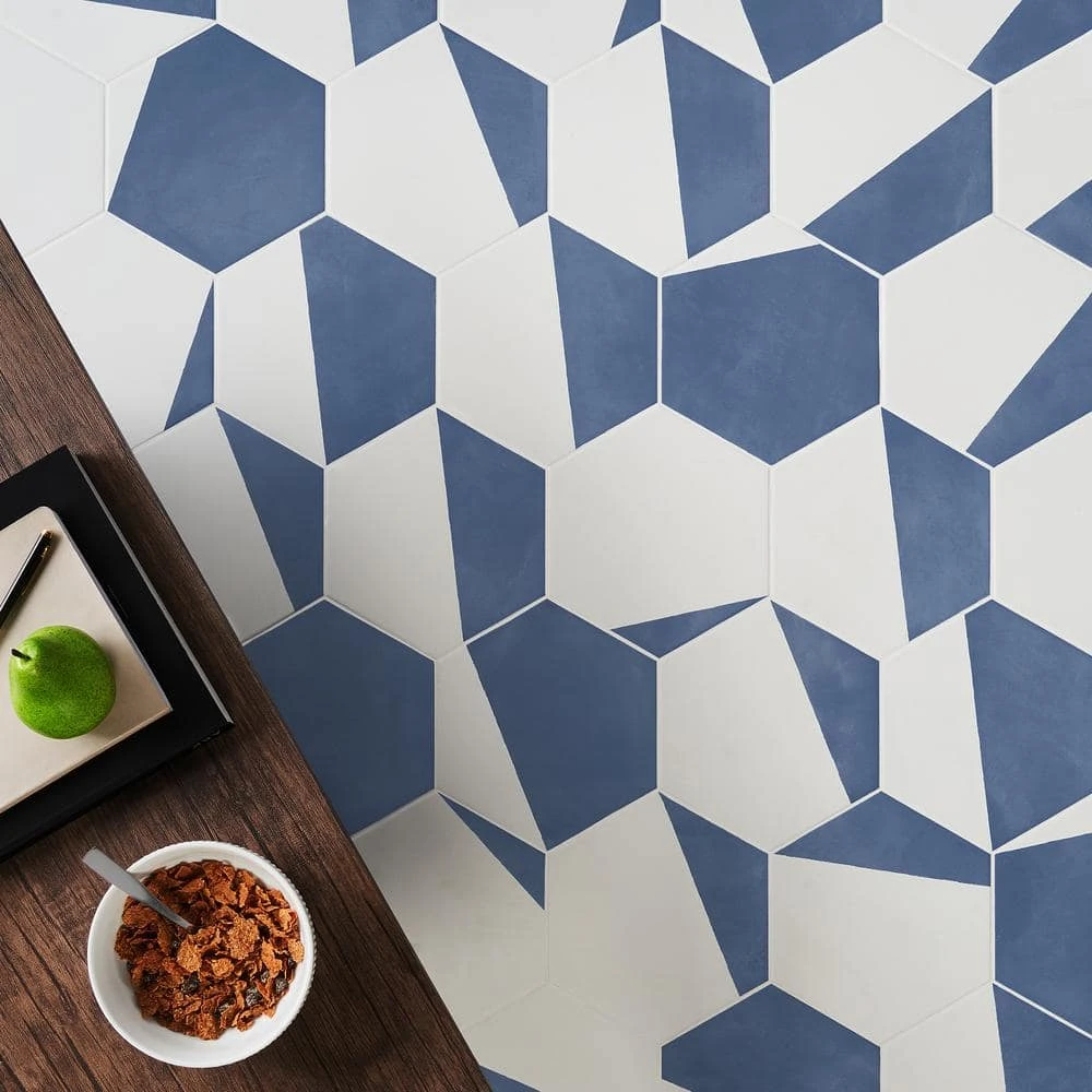 Eclipse Burst Blue 7.79 in. x 8.98 in. Matte Porcelain Floor and Wall Tile (9.03 sq. ft. / Case) by Ivy Hill Tile 8 Eclipse Burst Blue 7.79 in. x 8.98 in. Matte Porcelain Floor and Wall Tile (9.03 sq. ft. / Case) by Ivy Hill Tile - Image 6