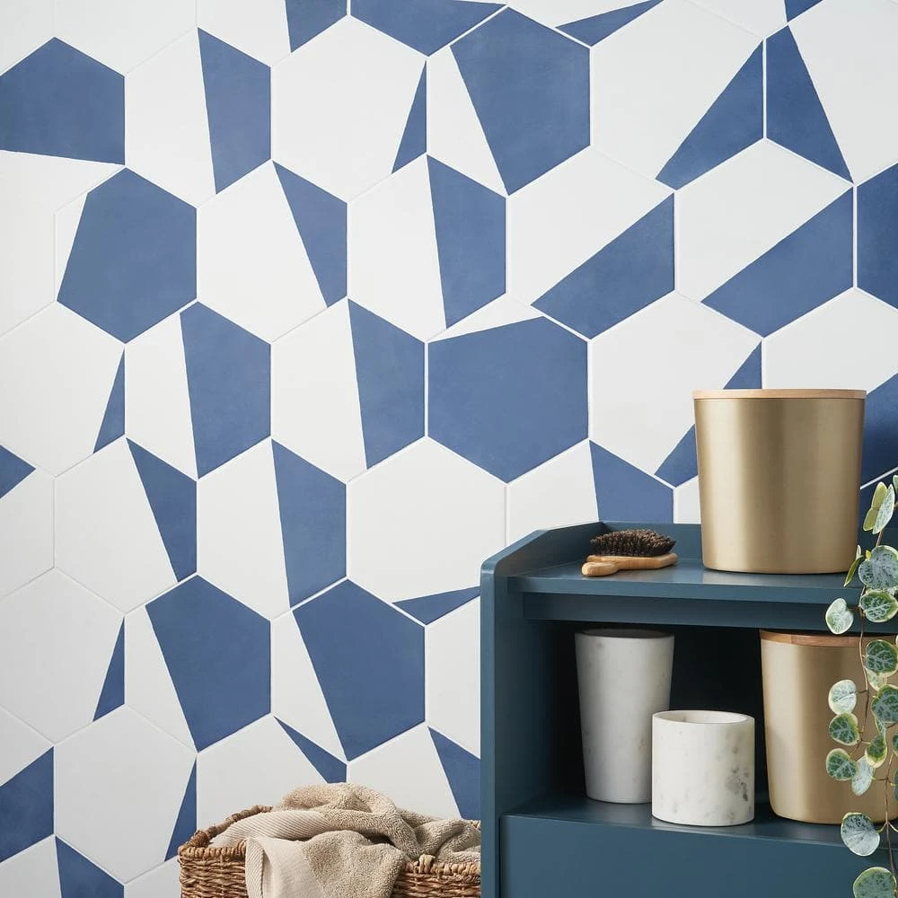 Eclipse Burst Blue 7.79 in. x 8.98 in. Matte Porcelain Floor and Wall Tile (9.03 sq. ft. / Case) by Ivy Hill Tile 4 Eclipse Burst Blue 7.79 in. x 8.98 in. Matte Porcelain Floor and Wall Tile (9.03 sq. ft. / Case) by Ivy Hill Tile - Image 2