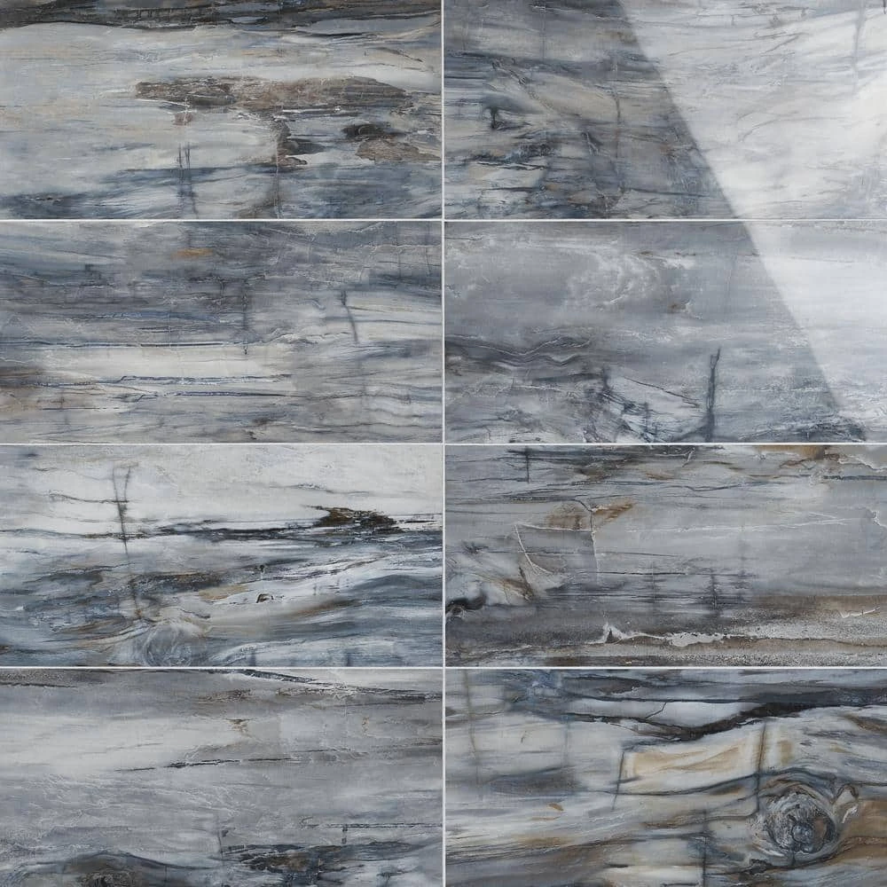 Selawood Blue 11.71 in. x 23.5 in. Polished Porcelain Floor and Wall Tile (11.62 sq. ft./Case) by Ivy Hill Tile 3 Selawood Blue 11.71 in. x 23.5 in. Polished Porcelain Floor and Wall Tile (11.62 sq. ft./Case) by Ivy Hill Tile