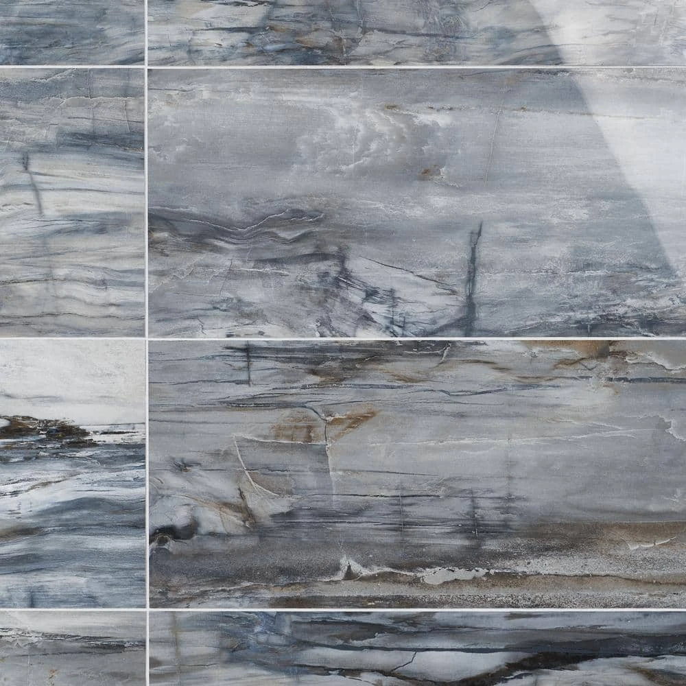 Selawood Blue 11.71 in. x 23.5 in. Polished Porcelain Floor and Wall Tile (11.62 sq. ft./Case) by Ivy Hill Tile 5 Selawood Blue 11.71 in. x 23.5 in. Polished Porcelain Floor and Wall Tile (11.62 sq. ft./Case) by Ivy Hill Tile - Image 3