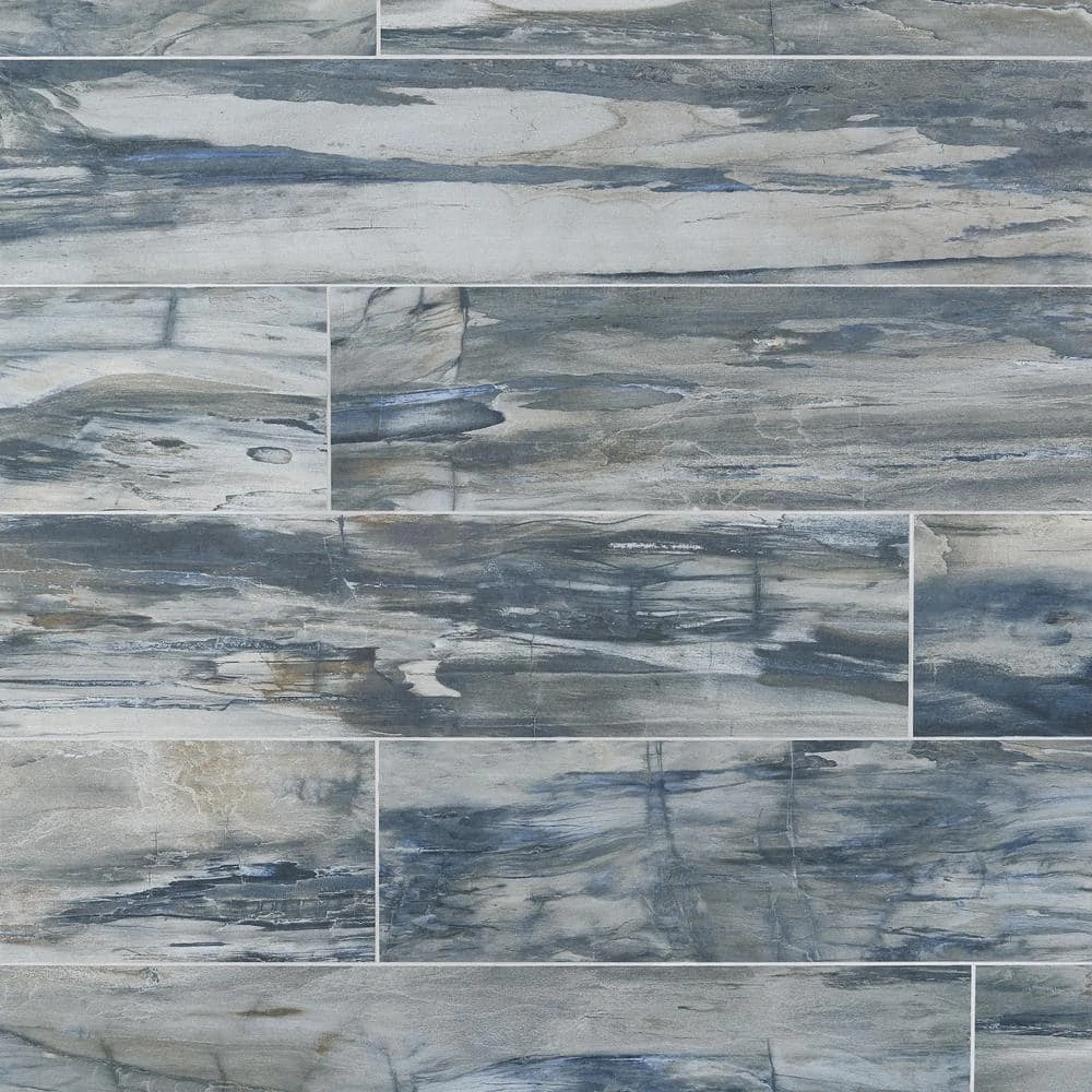Selawood Blue 7.78 in. x 47.09 in. Matte Porcelain Floor and Wall Tile (15.49 sq. ft./Case) by Ivy Hill Tile 5 Selawood Blue 7.78 in. x 47.09 in. Matte Porcelain Floor and Wall Tile (15.49 sq. ft./Case) by Ivy Hill Tile - Image 3