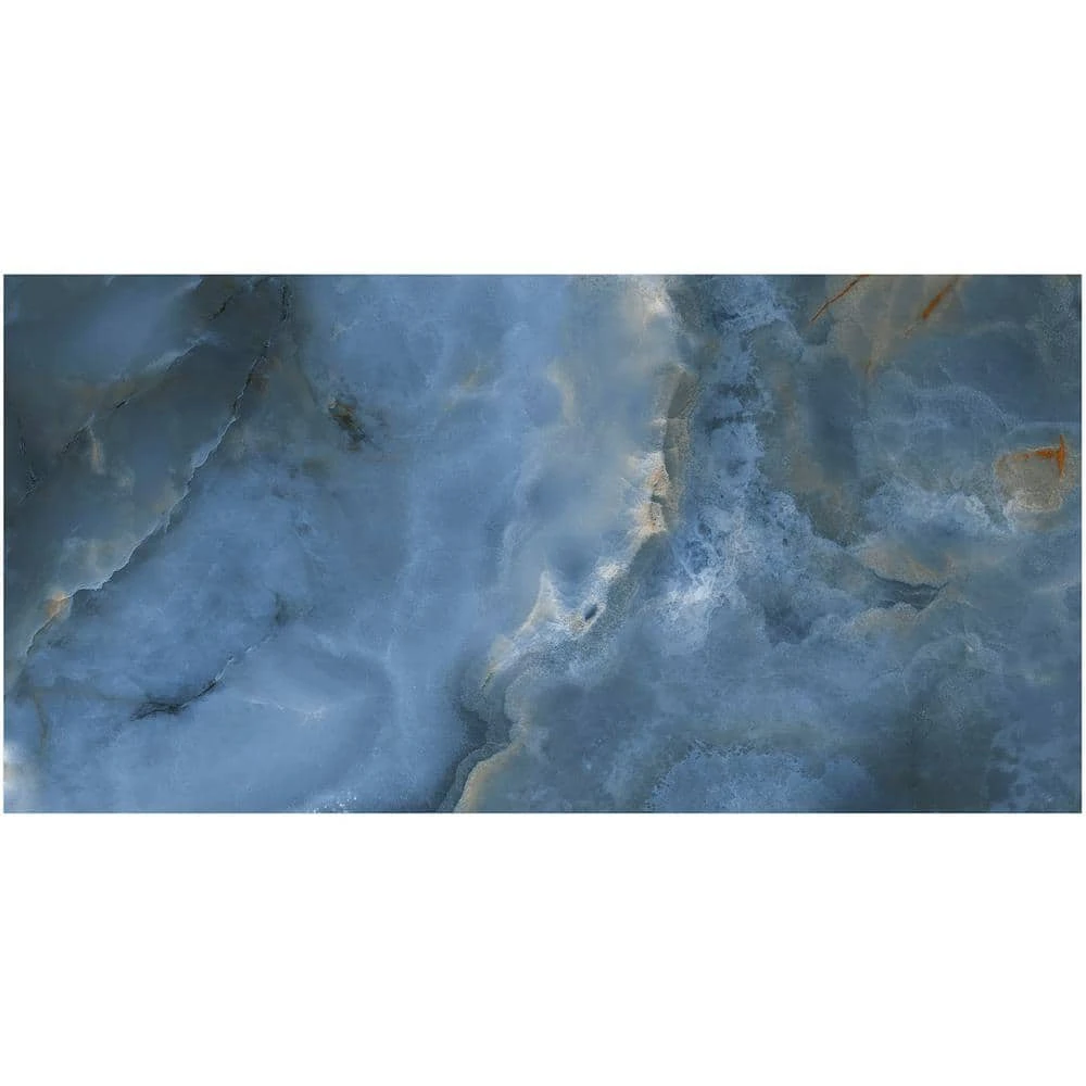Jume Onyx Blue 23.62 in. x 47.24 in. Polished Porcelain Floor and Wall Tile (15.49 sq. ft./Case) by Ivy Hill Tile 6 Jume Onyx Blue 23.62 in. x 47.24 in. Polished Porcelain Floor and Wall Tile (15.49 sq. ft./Case) by Ivy Hill Tile - Image 4