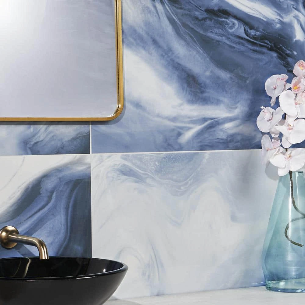 Savannah Blue 23.62 in. x 47.24 in. Polished Porcelain Floor and Wall Tile (15.49 sq. ft./Case) by Ivy Hill Tile 10 Savannah Blue 23.62 in. x 47.24 in. Polished Porcelain Floor and Wall Tile (15.49 sq. ft./Case) by Ivy Hill Tile - Image 8