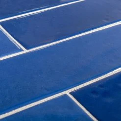 Galaxy Blue 3 in. x 12 in. Subway Glossy Textured Ceramic Wall Tile (5.5 sq. ft./Case) by Jeffrey Court -Tile Elegant Shop blue jeffrey court ceramic tile 95885 1d 1000