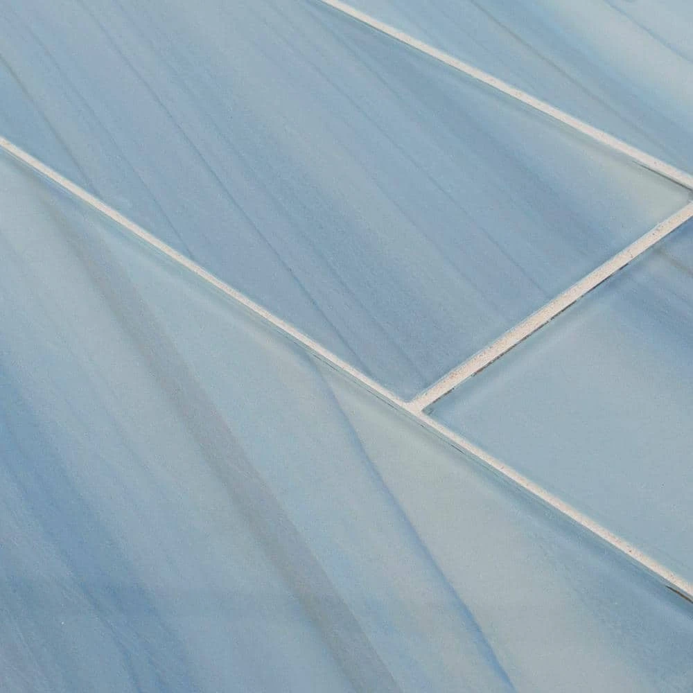 Orbit Blue 4 in. x 16 in. Linear Glossy Glass Wall Tile (17.76 sq.ft./Case) by Jeffrey Court 6 Orbit Blue 4 in. x 16 in. Linear Glossy Glass Wall Tile (17.76 sq.ft./Case) by Jeffrey Court - Image 4