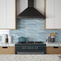 Orbit Blue 4 in. x 16 in. Linear Glossy Glass Wall Tile (17.76 sq.ft./Case) by Jeffrey Court 13 Orbit Blue 4 in. x 16 in. Linear Glossy Glass Wall Tile (17.76 sq.ft./Case) by Jeffrey Court -Tile Elegant Shop blue jeffrey court glass tile 13012 31 1000