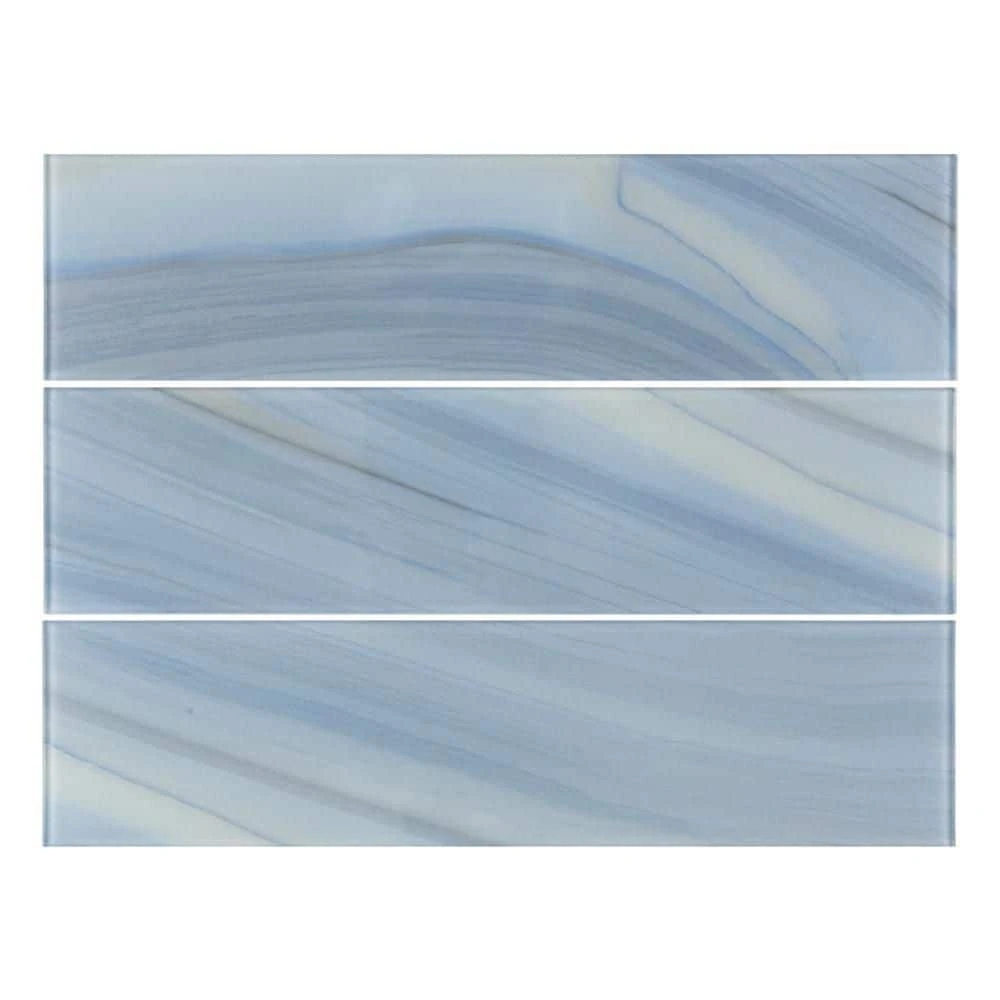 Orbit Blue 4 in. x 16 in. Linear Glossy Glass Wall Tile (17.76 sq.ft./Case) by Jeffrey Court 7 Orbit Blue 4 in. x 16 in. Linear Glossy Glass Wall Tile (17.76 sq.ft./Case) by Jeffrey Court - Image 5