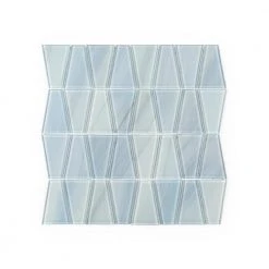 Tile Elegant Shop 47 Orbit Trapazoid Blue 12.25 in. x 12.125 in. Trapezoid Gloss Glass Mosaic Wall Tile (20.63 sq. ft./Case) by Jeffrey Court