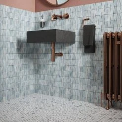 Orbit Trapazoid Blue 12.25 in. x 12.125 in. Trapezoid Gloss Glass Mosaic Wall Tile (20.63 sq. ft./Case) by Jeffrey Court 13 Orbit Trapazoid Blue 12.25 in. x 12.125 in. Trapezoid Gloss Glass Mosaic Wall Tile (20.63 sq. ft./Case) by Jeffrey Court -Tile Elegant Shop blue jeffrey court glass tile 13076 c3 1000