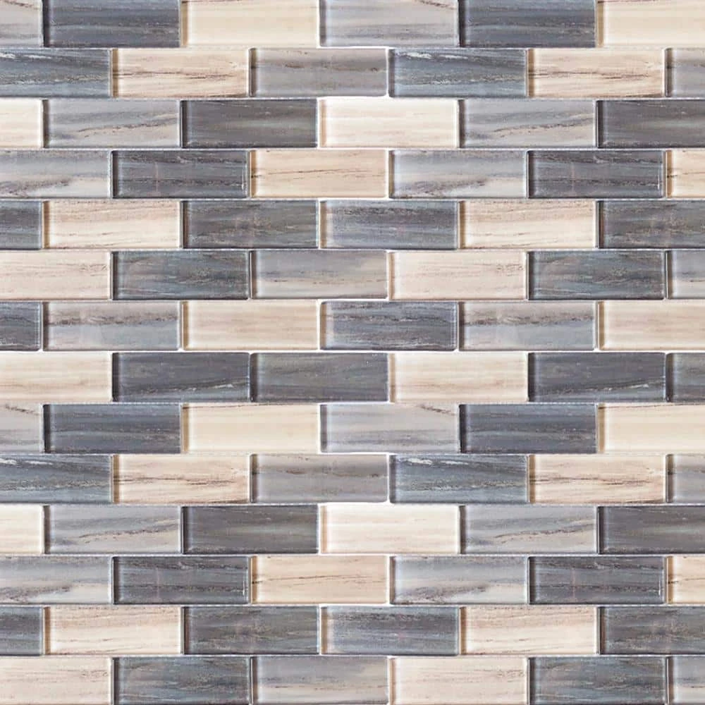 New Moon Blue 11.875 in. x 11.625 in. Interlocking Glossy Glass Mosaic Tile (14.38 sq. ft./Case) by Jeffrey Court 7 New Moon Blue 11.875 in. x 11.625 in. Interlocking Glossy Glass Mosaic Tile (14.38 sq. ft./Case) by Jeffrey Court - Image 5
