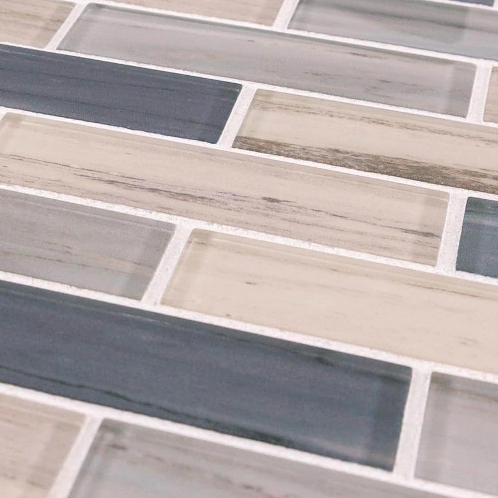 New Moon Blue 11.875 in. x 11.625 in. Interlocking Glossy Glass Mosaic Tile (0.958 sq. ft./Each) by Jeffrey Court 5 New Moon Blue 11.875 in. x 11.625 in. Interlocking Glossy Glass Mosaic Tile (0.958 sq. ft./Each) by Jeffrey Court - Image 3