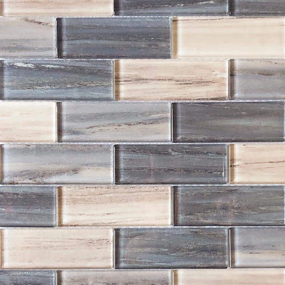 New Moon Blue 11.875 in. x 11.625 in. Interlocking Glossy Glass Mosaic Tile (0.958 sq. ft./Each) by Jeffrey Court 6 New Moon Blue 11.875 in. x 11.625 in. Interlocking Glossy Glass Mosaic Tile (0.958 sq. ft./Each) by Jeffrey Court - Image 4