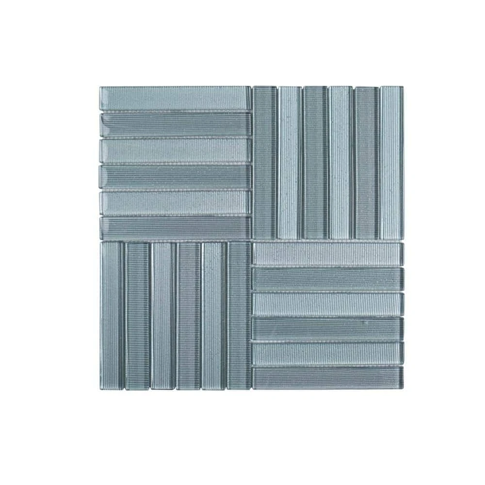 Downtown Parquet Blue 11.625 in. x 11.625 in. Parquet Glass Mosaic Tile (9.38 sq. ft./Case) by Jeffrey Court 3 Downtown Parquet Blue 11.625 in. x 11.625 in. Parquet Glass Mosaic Tile (9.38 sq. ft./Case) by Jeffrey Court