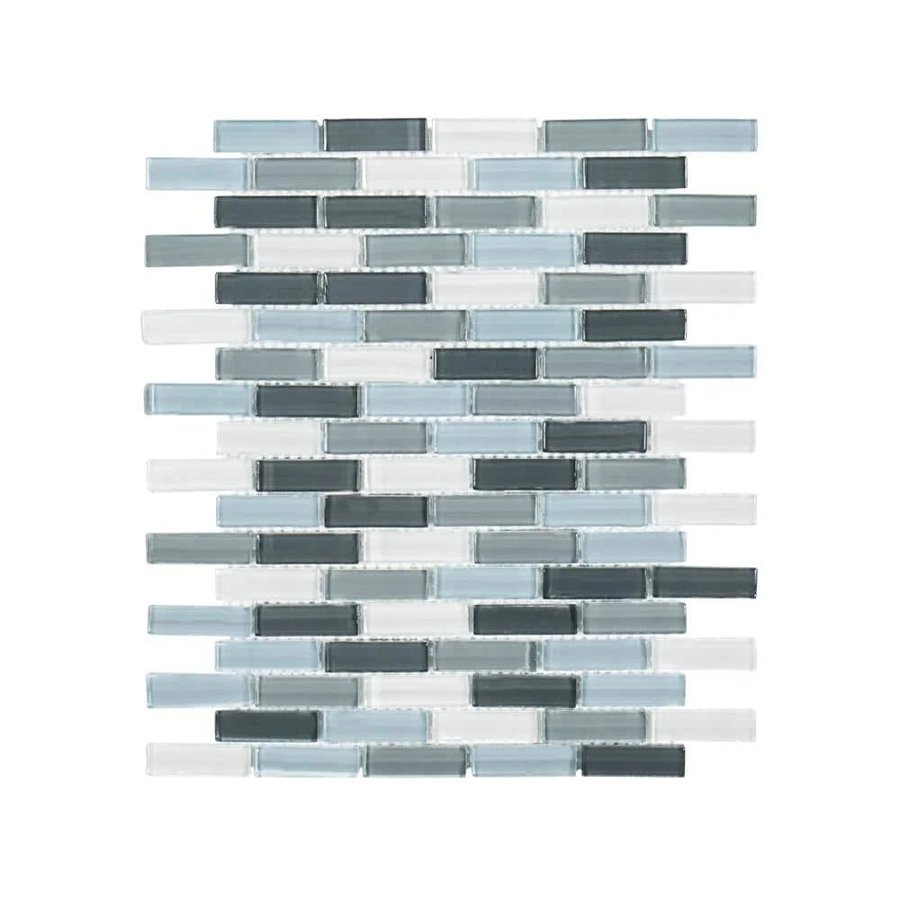Malibu Breeze Blue 9.75 in. x 11.875 in. Interlocking Glossy Glass Mosaic Tile (0.804 sq. ft./Each) by Jeffrey Court 5 Malibu Breeze Blue 9.75 in. x 11.875 in. Interlocking Glossy Glass Mosaic Tile (0.804 sq. ft./Each) by Jeffrey Court - Image 3