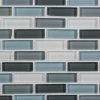 Malibu Breeze Blue 9.75 in. x 11.875 in. Interlocking Glossy Glass Mosaic Tile (0.804 sq. ft./Each) by Jeffrey Court