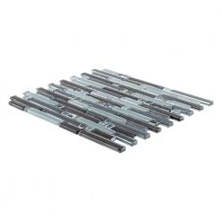 Blue Zephyr Pencil 11.875 in. x 11.125 in. Interlocking Gloss Glass Wall Mosaic Tile (9.17 sq. ft./Case) by Jeffrey Court 9 Blue Zephyr Pencil 11.875 in. x 11.125 in. Interlocking Gloss Glass Wall Mosaic Tile (9.17 sq. ft./Case) by Jeffrey Court -Tile Elegant Shop blue jeffrey court glass tile 99172 40 1000