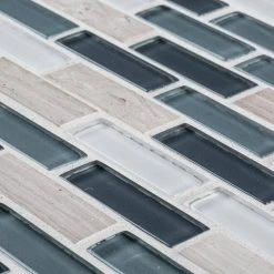 Dolphin Tail Blue 9.75 in. x 11.875 in. Interlocking Gloss Glass and Natural Stone Mosaic Wall Tile (12.06 sq. ft./Case) by Jeffrey Court 11 Dolphin Tail Blue 9.75 in. x 11.875 in. Interlocking Gloss Glass and Natural Stone Mosaic Wall Tile (12.06 sq. ft./Case) by Jeffrey Court -Tile Elegant Shop blue jeffrey court glass tile 99492 1d 1000