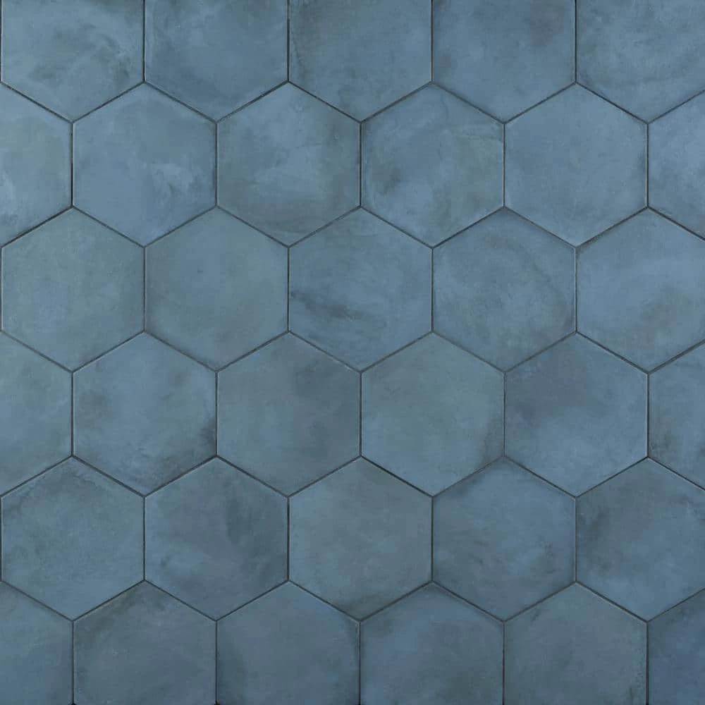 Dash Blue Ocean 8.5 in. x 9.84 in. Matte Hexagon Porcelain Floor and Wall Tile (12.66 sq. ft./Case) by Ivy Hill Tile 6 Dash Blue Ocean 8.5 in. x 9.84 in. Matte Hexagon Porcelain Floor and Wall Tile (12.66 sq. ft./Case) by Ivy Hill Tile - Image 4