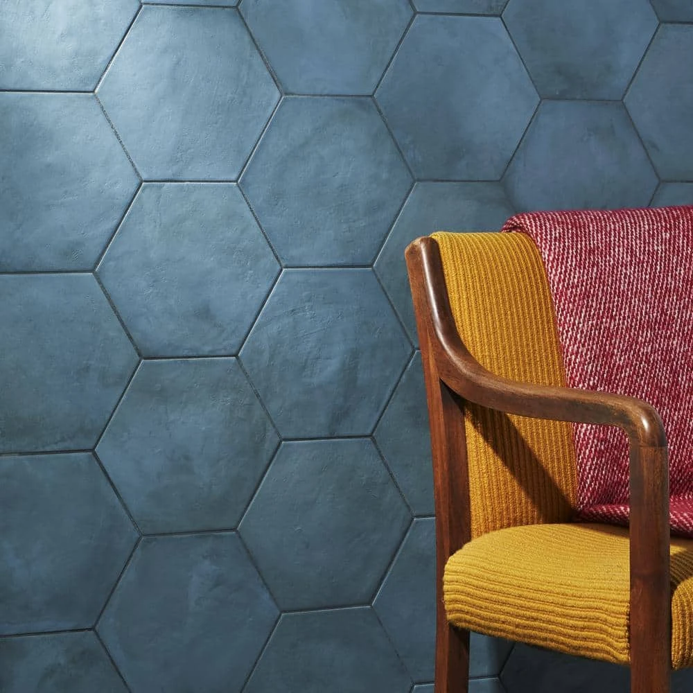 Dash Blue Ocean 8.5 in. x 9.84 in. Matte Hexagon Porcelain Floor and Wall Tile (12.66 sq. ft./Case) by Ivy Hill Tile 10 Dash Blue Ocean 8.5 in. x 9.84 in. Matte Hexagon Porcelain Floor and Wall Tile (12.66 sq. ft./Case) by Ivy Hill Tile - Image 8