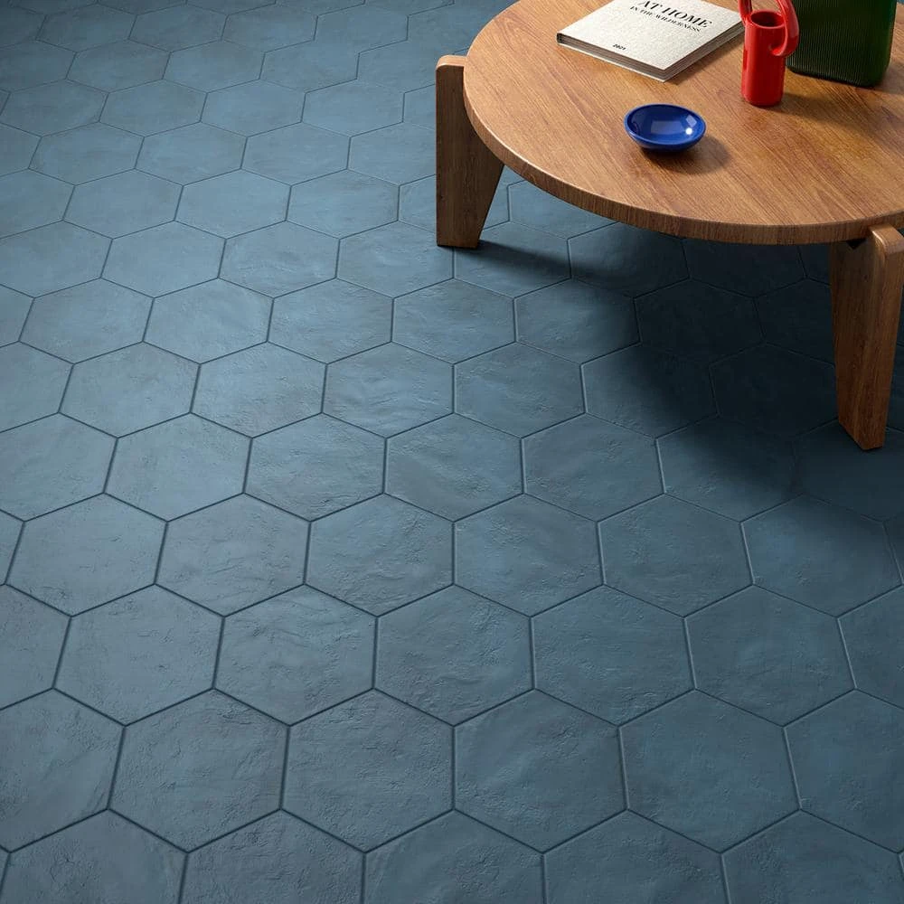 Dash Blue Ocean 8.5 in. x 9.84 in. Matte Hexagon Porcelain Floor and Wall Tile (12.66 sq. ft./Case) by Ivy Hill Tile 4 Dash Blue Ocean 8.5 in. x 9.84 in. Matte Hexagon Porcelain Floor and Wall Tile (12.66 sq. ft./Case) by Ivy Hill Tile - Image 2