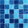 Aqua Blue Ocean Mesh-Mounted Squares 11-3/4 in. x 11-3/4 in. Glass Mosaic Tile by Ivy Hill Tile 2 Aqua Blue Ocean Mesh-Mounted Squares 11-3/4 in. x 11-3/4 in. Glass Mosaic Tile by Ivy Hill Tile -Tile Elegant Shop blue polished ivy hill tile glass tile ext3rd104493 64 1000