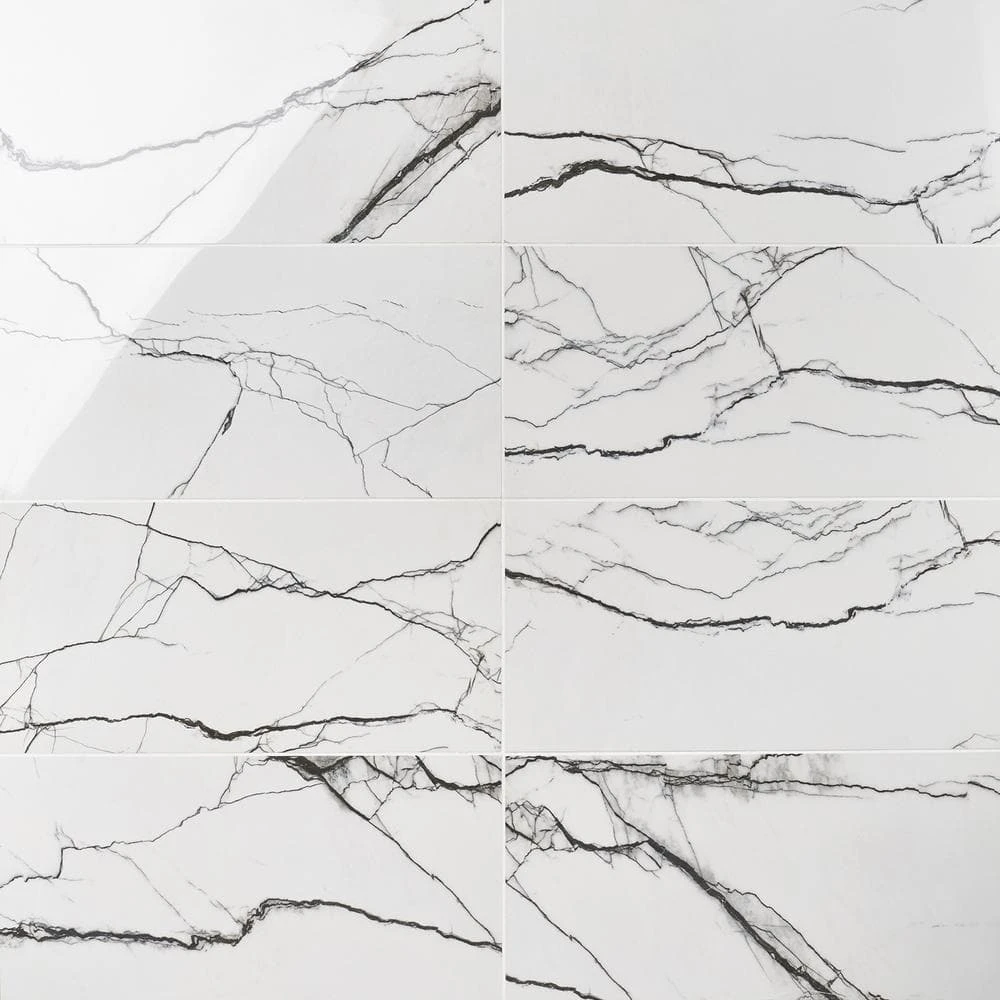 Magnus Breach 11.81 in. x 23.62 in. Polished Porcelain Marble Look Floor and Wall Tile (11.62 sq. ft./Case) by Ivy Hill Tile 3 Magnus Breach 11.81 in. x 23.62 in. Polished Porcelain Marble Look Floor and Wall Tile (11.62 sq. ft./Case) by Ivy Hill Tile