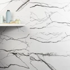 Magnus Breach 11.81 in. x 23.62 in. Polished Porcelain Marble Look Floor and Wall Tile (11.62 sq. ft./Case) by Ivy Hill Tile 16 Magnus Breach 11.81 in. x 23.62 in. Polished Porcelain Marble Look Floor and Wall Tile (11.62 sq. ft./Case) by Ivy Hill Tile -Tile Elegant Shop breach ivy hill tile porcelain tile ext3rd107330 fa 1000