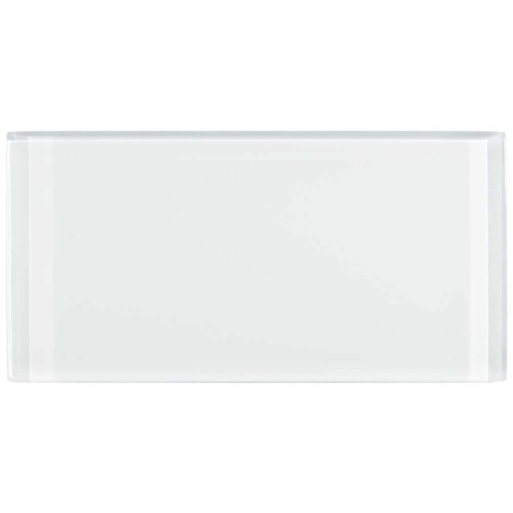Contempo Bright White 3 in. x 6 in. x 8 mm Polished Glass Subway Floor and Wall Tile (32 pieces 4 sq.ft./Box) by Ivy Hill Tile 8 Contempo Bright White 3 in. x 6 in. x 8 mm Polished Glass Subway Floor and Wall Tile (32 pieces 4 sq.ft./Box) by Ivy Hill Tile - Image 6