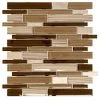 Gold Drop Brown 10.75 in. x 11.75 in. Interlocking Gloss Glass and Matte Metal Mosaic Tile (8.77 sq. ft./Case) by Jeffrey Court 1 Gold Drop Brown 10.75 in. x 11.75 in. Interlocking Gloss Glass and Matte Metal Mosaic Tile (8.77 sq. ft./Case) by Jeffrey Court -Tile Elegant Shop brown jeffrey court glass tile 99795 64 1000