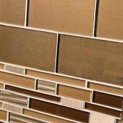 Gold Drop Brown 10.75 in. x 11.75 in. Interlocking Gloss Glass and Matte Metal Mosaic Tile (8.77 sq. ft./Case) by Jeffrey Court 10 Gold Drop Brown 10.75 in. x 11.75 in. Interlocking Gloss Glass and Matte Metal Mosaic Tile (8.77 sq. ft./Case) by Jeffrey Court -Tile Elegant Shop brown jeffrey court glass tile 99795 a0 1000