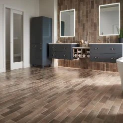 Teakwood Brown 4 in. x 12 in. Matte Porcelain Wall and Floor Tile (13.56 sq. ft./Case) by Jeffrey Court 15 Teakwood Brown 4 in. x 12 in. Matte Porcelain Wall and Floor Tile (13.56 sq. ft./Case) by Jeffrey Court -Tile Elegant Shop brown jeffrey court porcelain tile 98493 77 1000