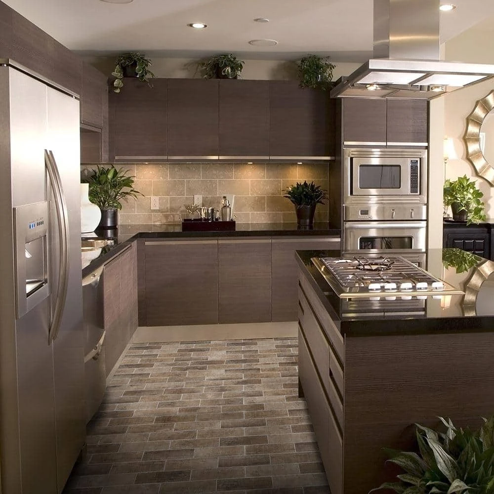 Teakwood Brown 4 in. x 12 in. Matte Porcelain Wall and Floor Tile (13.56 sq. ft./Case) by Jeffrey Court 4 Teakwood Brown 4 in. x 12 in. Matte Porcelain Wall and Floor Tile (13.56 sq. ft./Case) by Jeffrey Court - Image 2