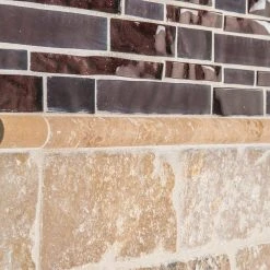 Noce Brown .75 in. x 12 in. Honed Travertine Wall Pencil Tile (1 Linear Foot) by Jeffrey Court 9 Noce Brown .75 in. x 12 in. Honed Travertine Wall Pencil Tile (1 Linear Foot) by Jeffrey Court -Tile Elegant Shop brown jeffrey court tile trim 99021 1d 1000