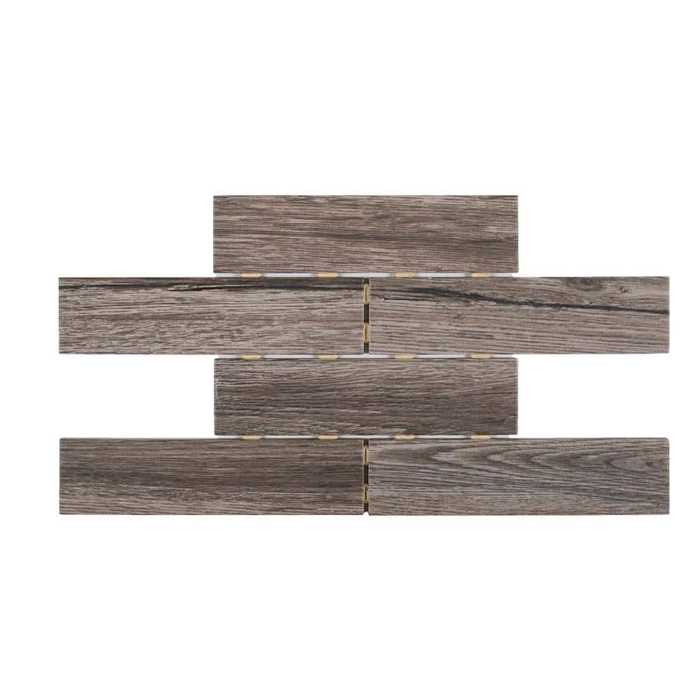 Lost Hills Brown 14.125 in. x 9.75 in. Interlocking Textured Matte Porcelain Wall & Floor Mosaic Tile(9.56 sq. ft./Case) by Jeffrey Court 3 Lost Hills Brown 14.125 in. x 9.75 in. Interlocking Textured Matte Porcelain Wall & Floor Mosaic Tile(9.56 sq. ft./Case) by Jeffrey Court