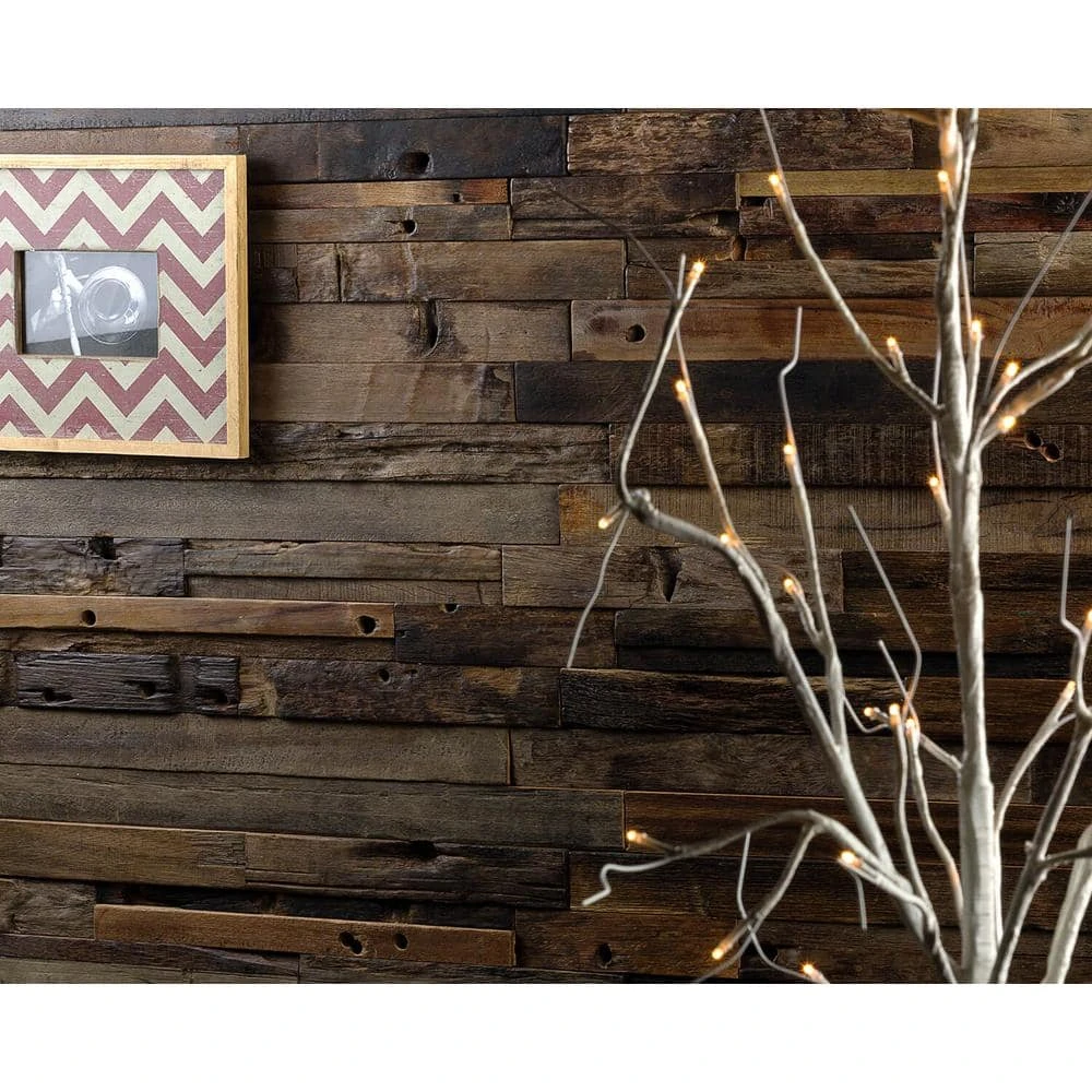Timber Brownheart 11.81 in. x 23.62 in. Wood Mosaic Wall Tile (1.93 sq. ft.) by Ivy Hill Tile 4 Timber Brownheart 11.81 in. x 23.62 in. Wood Mosaic Wall Tile (1.93 sq. ft.) by Ivy Hill Tile - Image 2