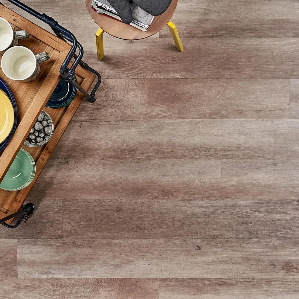 Revive 12mil 6.3 in. W x 48.4 in. L Bur Oak Waterproof Glue Down Luxury Vinyl Tile Flooring (42.37 Sq. Ft. / Case) by Ivy Hill Tile 3 Revive 12mil 6.3 in. W x 48.4 in. L Bur Oak Waterproof Glue Down Luxury Vinyl Tile Flooring (42.37 Sq. Ft. / Case) by Ivy Hill Tile - Image 2