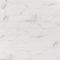Santorini Calacatta White 2.95 in. x 11.81 in. Polished Ceramic Wall Tile (5.38 sq. ft./Case) by Ivy Hill Tile 10 Santorini Calacatta White 2.95 in. x 11.81 in. Polished Ceramic Wall Tile (5.38 sq. ft./Case) by Ivy Hill Tile -Tile Elegant Shop calacatta ivy hill tile ceramic tile ext3rd108048 4f 1000