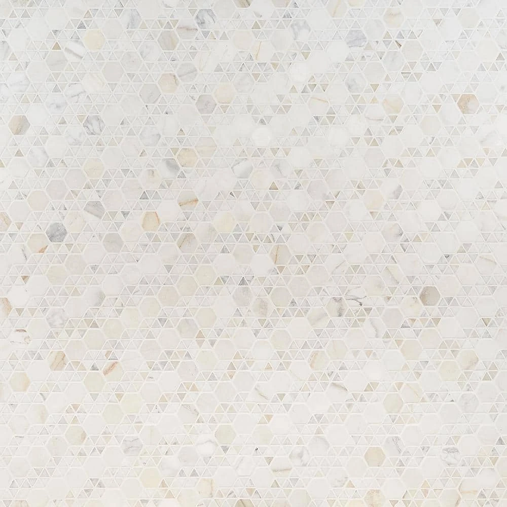 Koror Calacatta 11.73 in. x 12 in. Matte Marble Floor and Wall Mosaic Tile (0.97 sq. ft./Sheet) by Ivy Hill Tile 3 Koror Calacatta 11.73 in. x 12 in. Matte Marble Floor and Wall Mosaic Tile (0.97 sq. ft./Sheet) by Ivy Hill Tile