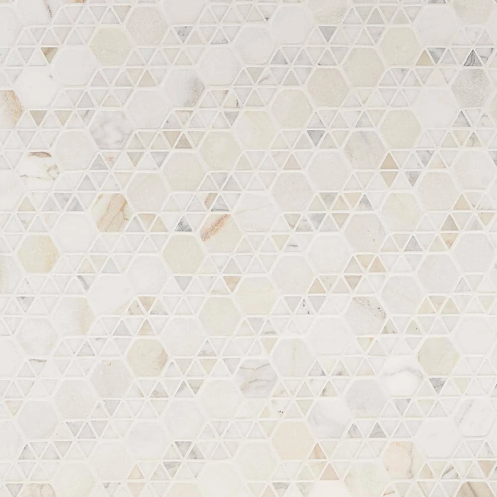 Koror Calacatta 11.73 in. x 12 in. Matte Marble Floor and Wall Mosaic Tile (0.97 sq. ft./Sheet) by Ivy Hill Tile 10 Koror Calacatta 11.73 in. x 12 in. Matte Marble Floor and Wall Mosaic Tile (0.97 sq. ft./Sheet) by Ivy Hill Tile - Image 8
