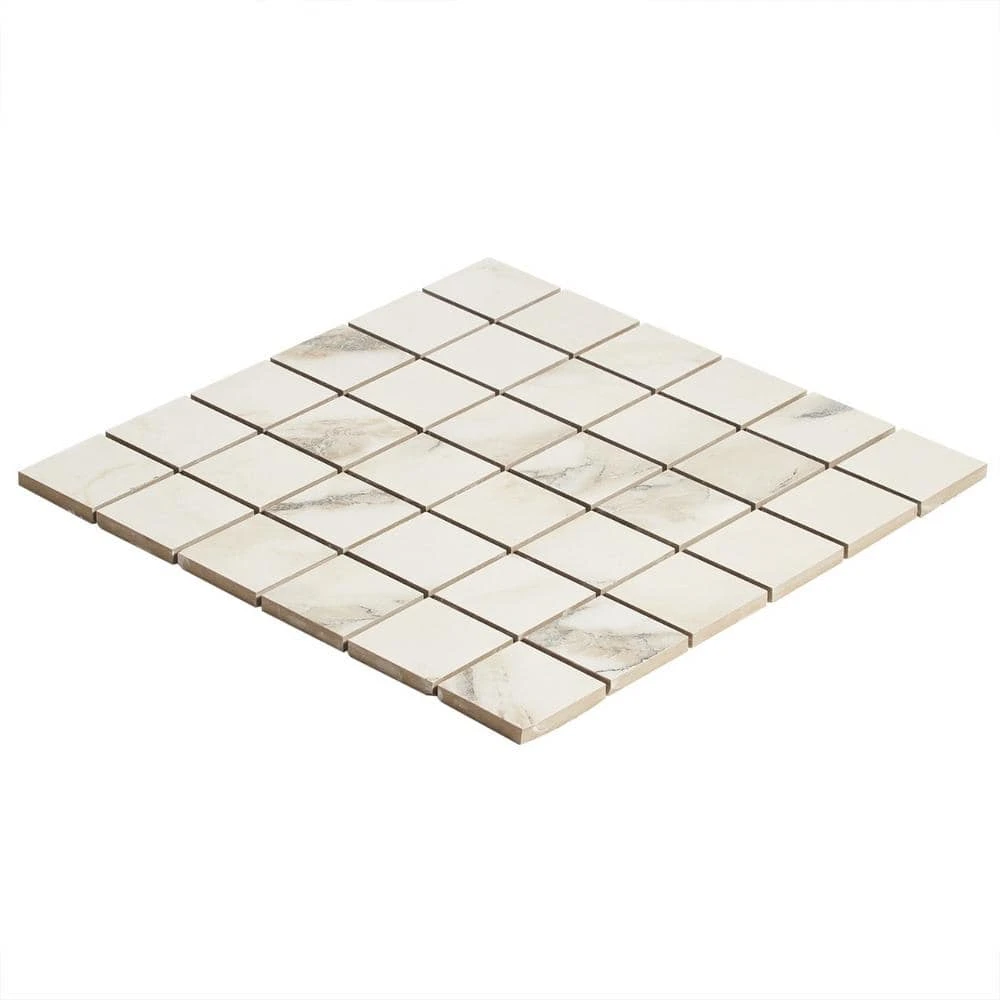 Saroshi Calacatta Rustico 11.81 in. x 11.81 in. Matte Porcelain Floor and Wall Mosaic Tile (0.96 sq. ft./Each) by Ivy Hill Tile 10 Saroshi Calacatta Rustico 11.81 in. x 11.81 in. Matte Porcelain Floor and Wall Mosaic Tile (0.96 sq. ft./Each) by Ivy Hill Tile - Image 8