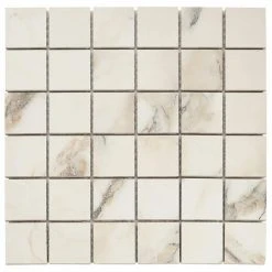 Saroshi Calacatta Rustico 11.81 in. x 11.81 in. Matte Porcelain Floor and Wall Mosaic Tile (0.96 sq. ft./Each) by Ivy Hill Tile 16 Saroshi Calacatta Rustico 11.81 in. x 11.81 in. Matte Porcelain Floor and Wall Mosaic Tile (0.96 sq. ft./Each) by Ivy Hill Tile -Tile Elegant Shop calacatta rustico ivy hill tile mosaic tile ext3rd107373 fa 1000