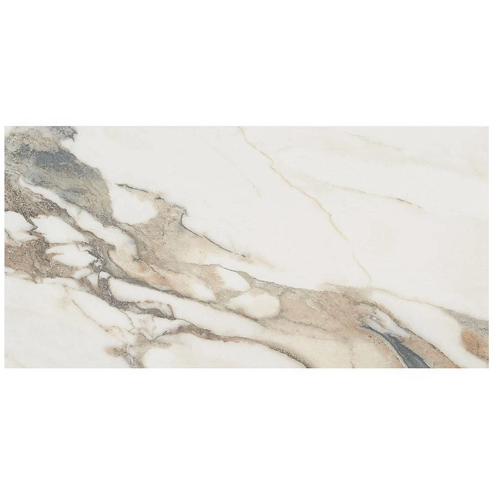 Saroshi Calacatta Rustico 11.81 in. x 23.62 in. Polished Marble Look Porcelain Floor and Wall Tile (9.68 sq. ft. /Case) by Ivy Hill Tile 6 Saroshi Calacatta Rustico 11.81 in. x 23.62 in. Polished Marble Look Porcelain Floor and Wall Tile (9.68 sq. ft. /Case) by Ivy Hill Tile - Image 4