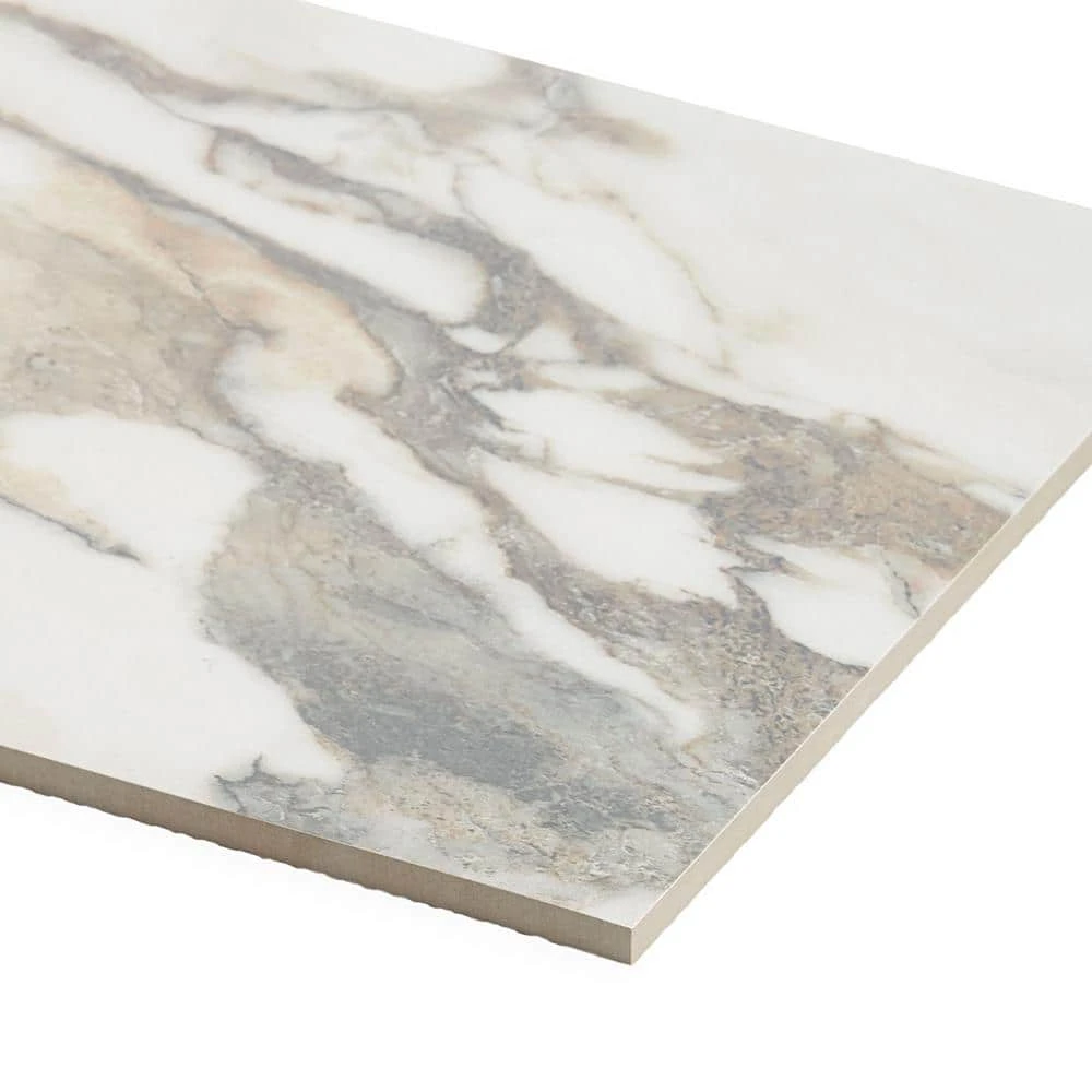 Saroshi Calacatta Rustico 11.81 in. x 23.62 in. Polished Marble Look Porcelain Floor and Wall Tile (9.68 sq. ft. /Case) by Ivy Hill Tile 9 Saroshi Calacatta Rustico 11.81 in. x 23.62 in. Polished Marble Look Porcelain Floor and Wall Tile (9.68 sq. ft. /Case) by Ivy Hill Tile - Image 7