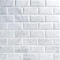 White Carrara Beveled 3 in. x 6 in. x 9mm Polished Marble Subway Tile (40 pieces / 5 sq. ft. / box) by Ivy Hill Tile 17 White Carrara Beveled 3 in. x 6 in. x 9mm Polished Marble Subway Tile (40 pieces / 5 sq. ft. / box) by Ivy Hill Tile -Tile Elegant Shop carrara ivy hill tile marble tile ext3rd100389 4f 1000