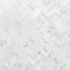 White Carrara Herringbone 12 in. x 12 in. 10mm Polished Marble Stone Mosaic Wall Tile (1 sq. ft.) by Ivy Hill Tile 2 White Carrara Herringbone 12 in. x 12 in. 10mm Polished Marble Stone Mosaic Wall Tile (1 sq. ft.) by Ivy Hill Tile -Tile Elegant Shop carrara ivy hill tile marble tile ext3rd104818 64 1000