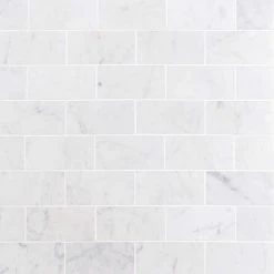 White Carrara 3 in. x 6 in. x 9mm Polished Marble Subway Tile (40 pieces / 5 sq. ft. / box) by Ivy Hill Tile 15 White Carrara 3 in. x 6 in. x 9mm Polished Marble Subway Tile (40 pieces / 5 sq. ft. / box) by Ivy Hill Tile -Tile Elegant Shop carrara ivy hill tile marble tile ext3rd104819 66 1000