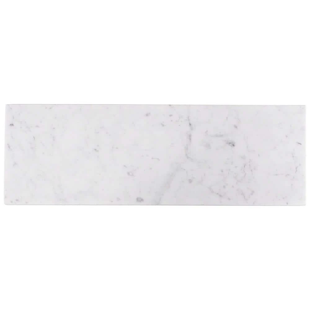 White Carrara 4 in. x 12 in. x 9mm Polished Marble Subway Tile (30 pieces / 10 sq. ft. / box) by Ivy Hill Tile 9 White Carrara 4 in. x 12 in. x 9mm Polished Marble Subway Tile (30 pieces / 10 sq. ft. / box) by Ivy Hill Tile - Image 7